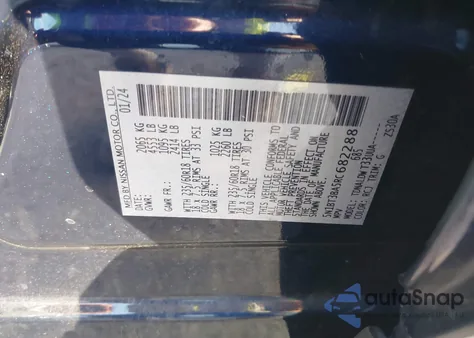 2024 Nissan Rogue Sv Fwd from USA, damaged, VIN 5N1BT3BA5RC682288